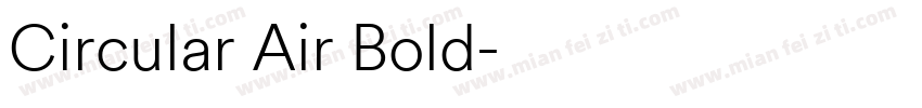 Circular Air Bold字体转换